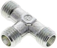 Trójnik hydrauliczny T, gwinty zewnętrzne 6 L (M12x1,5), stal ocynkowana