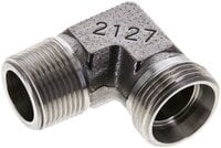 Kolanko hydrauliczne 90 st. gwint G 3/4"-22 L (M30x2), stal nierdzewna