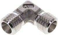 Kolanko hydrauliczne 90 st., gwint zewnętrzny 6 L (M12x1,5), stal nierdzewna