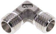 Kolanko hydrauliczne 90 st., gwint zewnętrzny 6 L (M12x1,5), stal nierdzewna