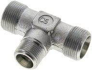 Trójnik hydrauliczny, redukcyjny 16 S (M24x1,5)-12 S (M20x1,5)-16 S (M24x1,5), stal ocynkowana
