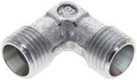Kolanko hydrauliczne 90 st., gwint zewnętrzny 6 LL (M10x1), stal ocynkowana