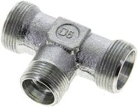 Trójnik hydrauliczny, redukcyjny 18 L (M26x1,5)-15 L (M22x1,5)-18 L (M26x1,5), stal ocynkowana