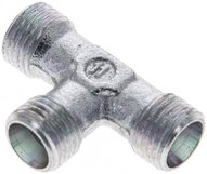 Trójnik hydrauliczny T, gwinty zewnętrzne 6 LL (M10x1), stal ocynkowana