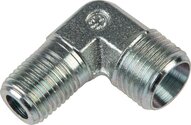 Kolanko hydrauliczne 90 st. gwint R 1/4"-12 LL (M16x1), stal ocynkowana