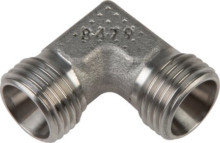 Kolanko hydrauliczne 90 st., gwint zewnętrzny 6 S (M14x1,5), stal nierdzewna