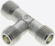 Trójnik hydrauliczny T, gwinty zewnętrzne 6 S (M14x1,5), stal ocynkowana
