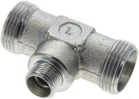 Trójnik hydrauliczny, redukcyjny 22 L (M30x2)-12 L (M18x1,5)-22 L (M30x2), stal ocynkowana