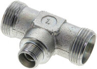 Trójnik hydrauliczny, redukcyjny 22 L (M30x2)-12 L (M18x1,5)-22 L (M30x2), stal ocynkowana