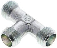 Trójnik hydrauliczny T, gwinty zewnętrzne 8 L (M14x1,5), stal ocynkowana