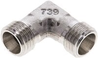 Kolanko hydrauliczne 90 st., gwint zewnętrzny 8 L (M14x1,5), stal nierdzewna