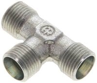 Trójnik hydrauliczny T, gwinty zewnętrzne 8 LL (M12x1), stal ocynkowana
