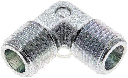 Kolanko hydrauliczne 90 st., gwint zewnętrzny 8 S (M16x1,5), stal ocynkowana