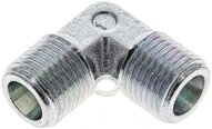 Kolanko hydrauliczne 90 st., gwint zewnętrzny 8 S (M16x1,5), stal ocynkowana
