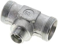 Trójnik hydrauliczny, redukcyjny 28 L (M36x2)-15 L (M22x1,5)-28 L (M36x2), stal ocynkowana
