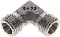 Kolanko hydrauliczne 90 st., gwint zewnętrzny 8 S (M16x1,5), stal nierdzewna