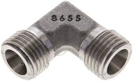 Kolanko hydrauliczne 90 st., gwint zewnętrzny 8 S (M16x1,5), stal nierdzewna