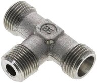 Trójnik hydrauliczny T, gwint R 3/8"-10 S (M18x1,5), stal ocynkowana