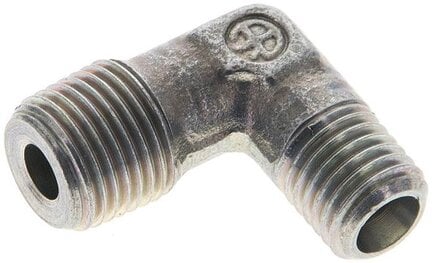 Kolanko hydrauliczne 90 st. gwint R 1/8"-4 LL (M8x1), stal ocynkowana
