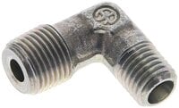 Kolanko hydrauliczne 90 st. gwint R 1/8"-4 LL (M8x1), stal ocynkowana