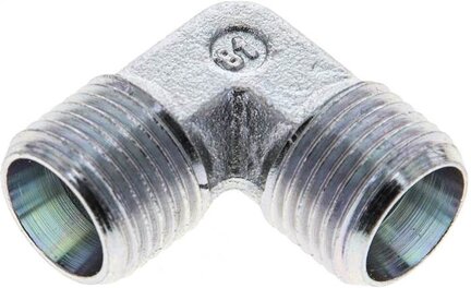 Kolanko hydrauliczne 90 st., gwinty zewnętrzne 10 L (M16x1,5), stal ocynkowana
