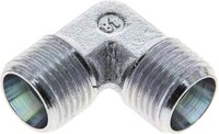 Kolanko hydrauliczne 90 st., gwinty zewnętrzne 10 L (M16x1,5), stal ocynkowana