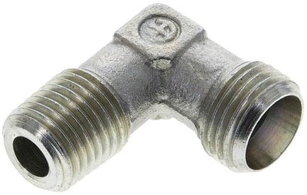 Kolanko hydrauliczne 90 st., gwintowane, M 14x1,5 (stożkowy)-10 L (M16x1,5), stal ocynkowana