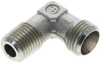 Kolanko hydrauliczne 90 st., gwintowane, M 14x1,5 (stożkowy)-10 L (M16x1,5), stal ocynkowana