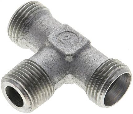 Trójnik hydrauliczny T, gwint R 3/8"-12 L (M18x1,5), stal ocynkowana