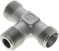 Trójnik hydrauliczny T, gwint R 3/8"-12 L (M18x1,5), stal ocynkowana