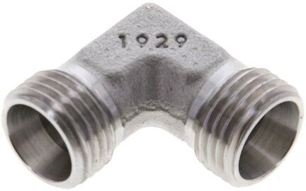 Kolanko hydrauliczne 90 st., gwint zewnętrzny 10 L (M16x1,5), stal nierdzewna