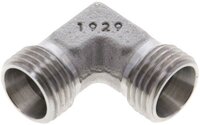 Kolanko hydrauliczne 90 st., gwint zewnętrzny 10 L (M16x1,5), stal nierdzewna