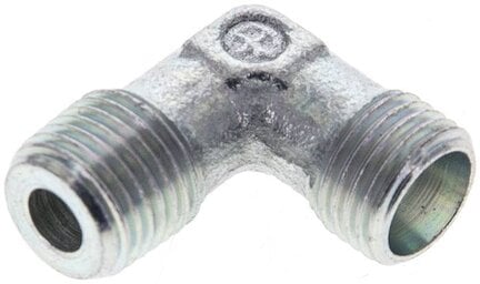 Kolanko hydrauliczne 90 st., gwintowane, M 10x1 (stożkowy)-6 LL (M10x1), stal ocynkowana