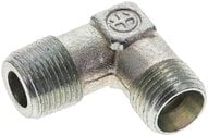 Kolanko hydrauliczne 90 st. gwint R 3/8"-10 L (M16x1,5), stal ocynkowana