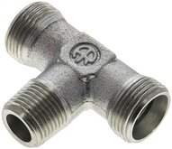 Trójnik hydrauliczny, gwint M 18x1,5 (stożkowy)-15 L (M22x1,5), stal ocynkowana