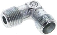 Kolanko hydrauliczne 90 st. gwint R 1/8"-6 LL (M10x1), stal ocynkowana