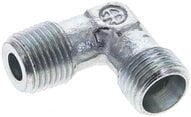 Kolanko hydrauliczne 90 st. gwint R 1/8"-6 LL (M10x1), stal ocynkowana