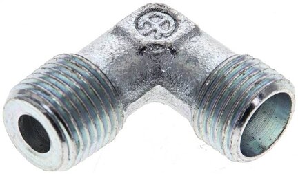 Kolanko hydrauliczne 90 st., gwint NPT 1/8"-6 LL (M10x1), stal ocynkowana
