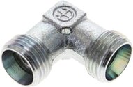 Kolanko hydrauliczne 90 st., gwint zewnętrzny 12 L (M18x1,5), stal ocynkowana
