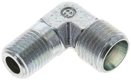 Kolanko hydrauliczne 90 st., gwint NPT 1/4"-10 L (M16x1,5), stal ocynkowana