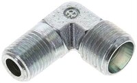 Kolanko hydrauliczne 90 st., gwint NPT 1/4"-10 L (M16x1,5), stal ocynkowana