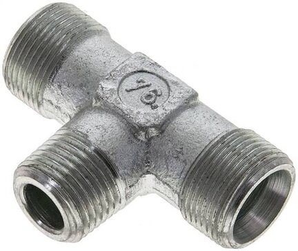 Trójnik hydrauliczny T, gwint R 1/2"-16 S (M24x1,5), stal ocynkowana