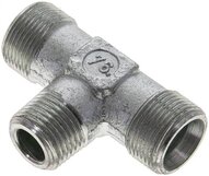 Trójnik hydrauliczny T, gwint R 1/2"-16 S (M24x1,5), stal ocynkowana