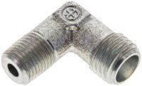 Kolanko hydrauliczne 90 st., gwintowane, M 10x1 (stożkowy)-6 L (M12x1,5), stal ocynkowana