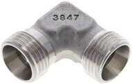 Kolanko hydrauliczne 90 st., gwint zewnętrzny 12 L (M18x1,5), stal nierdzewna