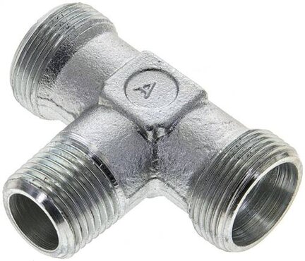Trójnik hydrauliczny T, gwint R 1/2"-18 L (M26x1,5), stal ocynkowana