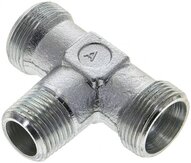 Trójnik hydrauliczny T, gwint R 1/2"-18 L (M26x1,5), stal ocynkowana