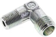 Kolanko hydrauliczne 90 st. gwint R 1/8"-6 L (M12x1,5), stal ocynkowana