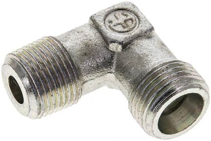 Kolanko hydrauliczne 90 st. gwint R 3/8"-10 S (M18x1,5), stal ocynkowana