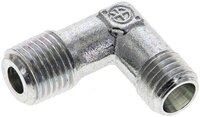 Kolanko hydrauliczne 90 st. gwint R 1/4"-6 L (M12x1,5), stal ocynkowana